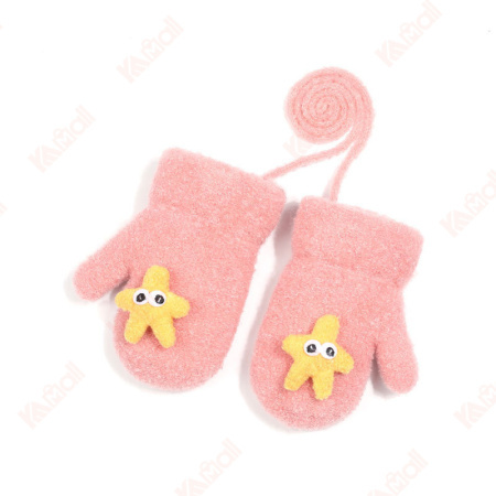 little starfish pink kids glove